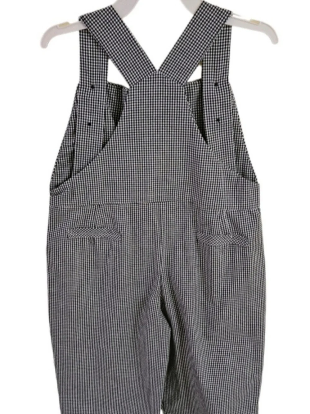 Strasburg Black and White Kids Overalls with Pumpkin Ghost Patch Size 4